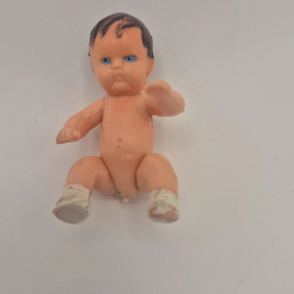 1960s Dollhouse Miniature Baby Doll manufactured by B. Shackman Articulated